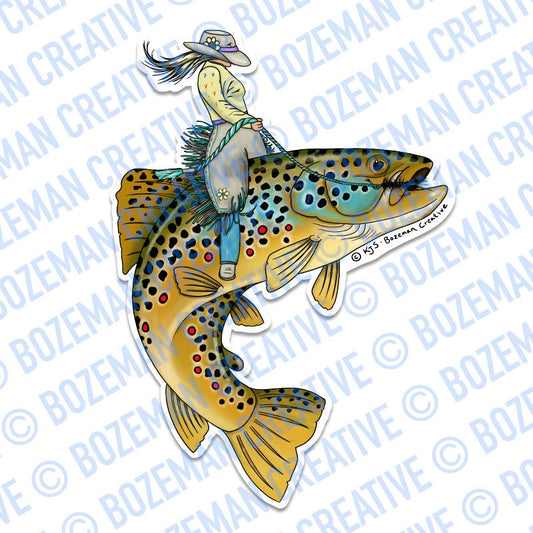 Trouttanna - Montana Trout Fishing Sticker – Bozeman Creative