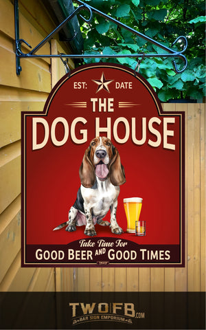 Dog House, Bar Sign Dog Pub sign, Hanging bar sign