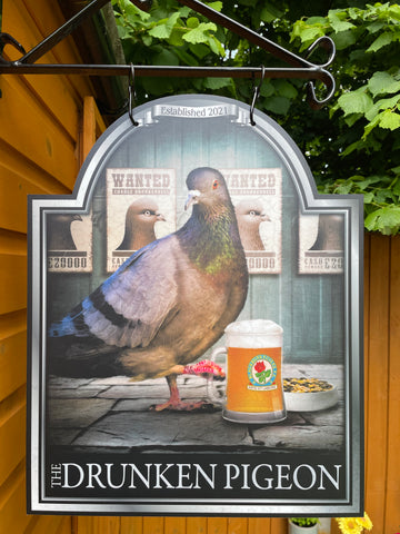 Drunken Pigeon Personalised bar sign