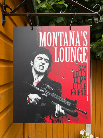 Montana's Home bar sign