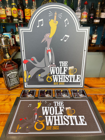 Wolf Whistle - Personalised Bar Signs