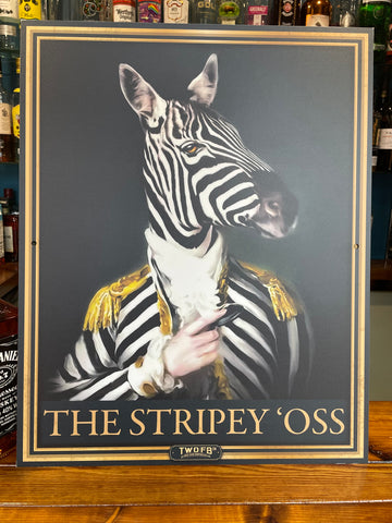 Stripey Oss - Hanging Pub Signs