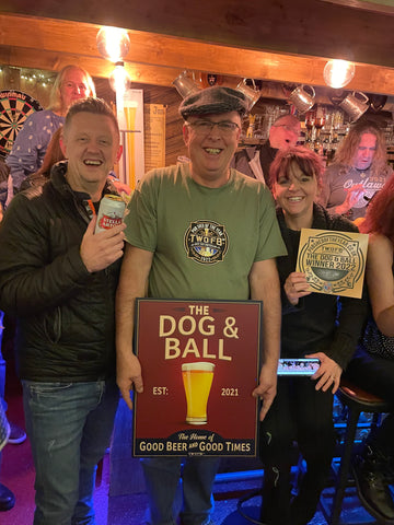 Pub Shed of the winners with Pub sign