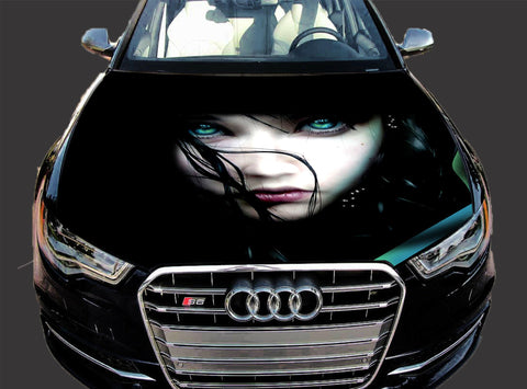 Cute Anime Girls Graphics Car Hood Vinyl Wrap Decal Full Color Custom –  Hell Graphics