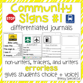 Space Differentiated Leveled Journal Writing for Special Education / A –  Breezy Special Ed