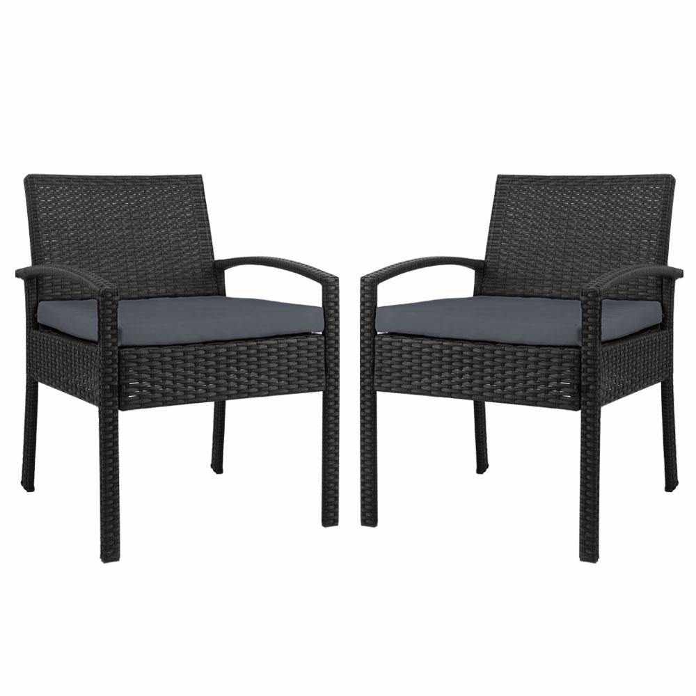 black porch chair set