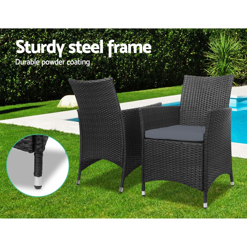 3 piece wicker outdoor patio set