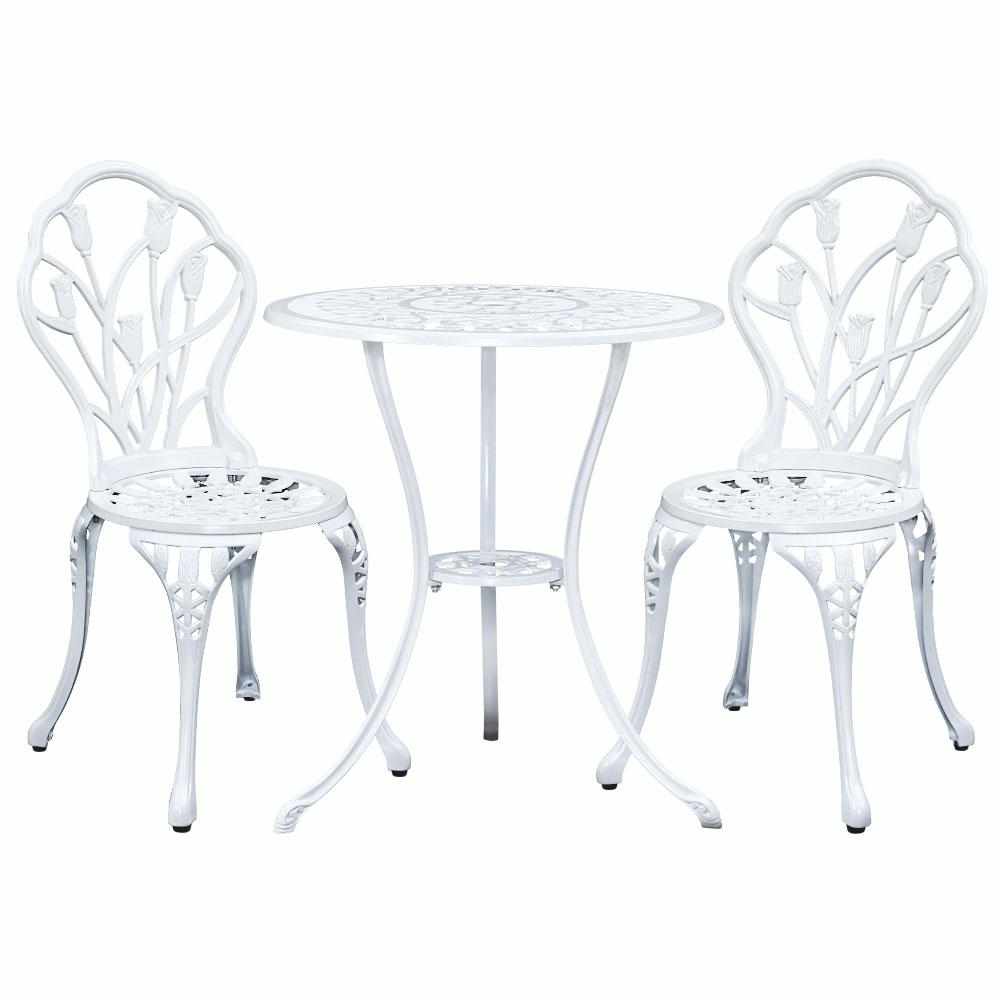 bistro patio set white