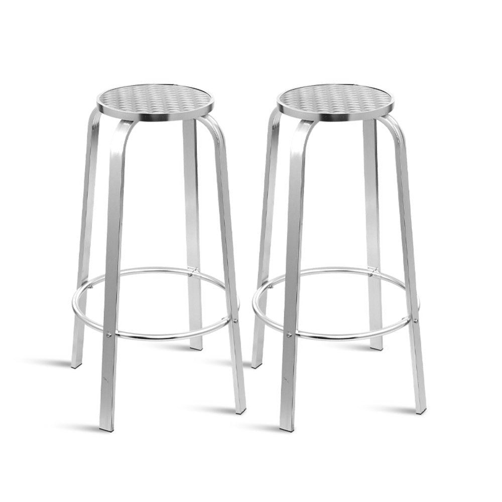 aluminium lightweight chrome bistro sets