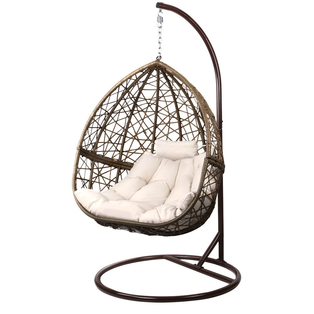 patio swing brown