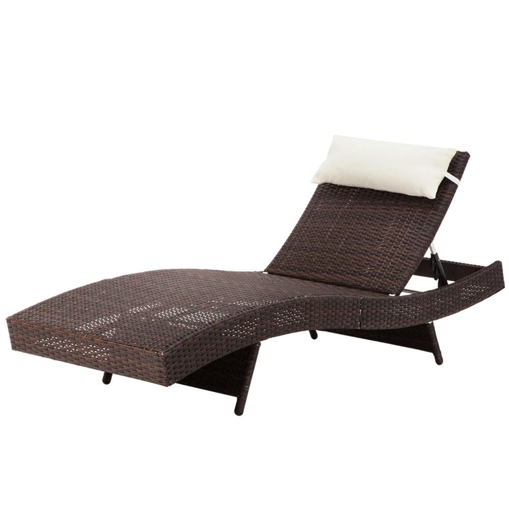 outdoor wicker sunlounges