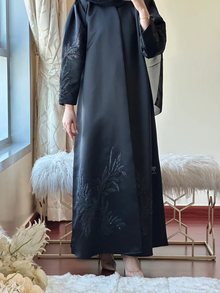black simple abaya designs