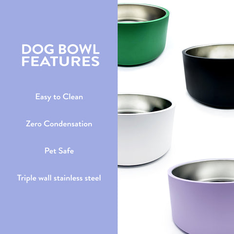 Tuff Pupper Heavy Duty Insulated Dog Bowl | Double Wall Stainless Steel Dog  Food Dish | Non-Slip Spill Proof Dishwasher Safe Cat Bowl | Water Bowl for