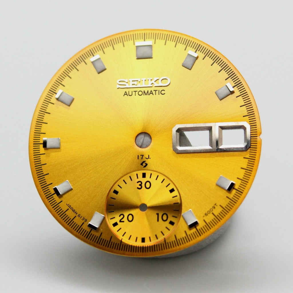 17J Yellow Dial Vintage Seiko Pogue Chronograph 6139-6001 6139-6007 61 – A  parts