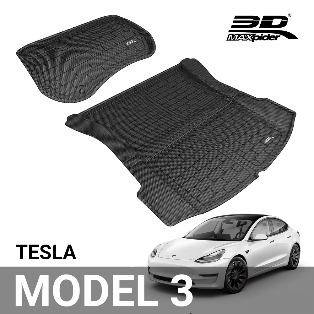 Tesla Model 3 3D rear trunk mat