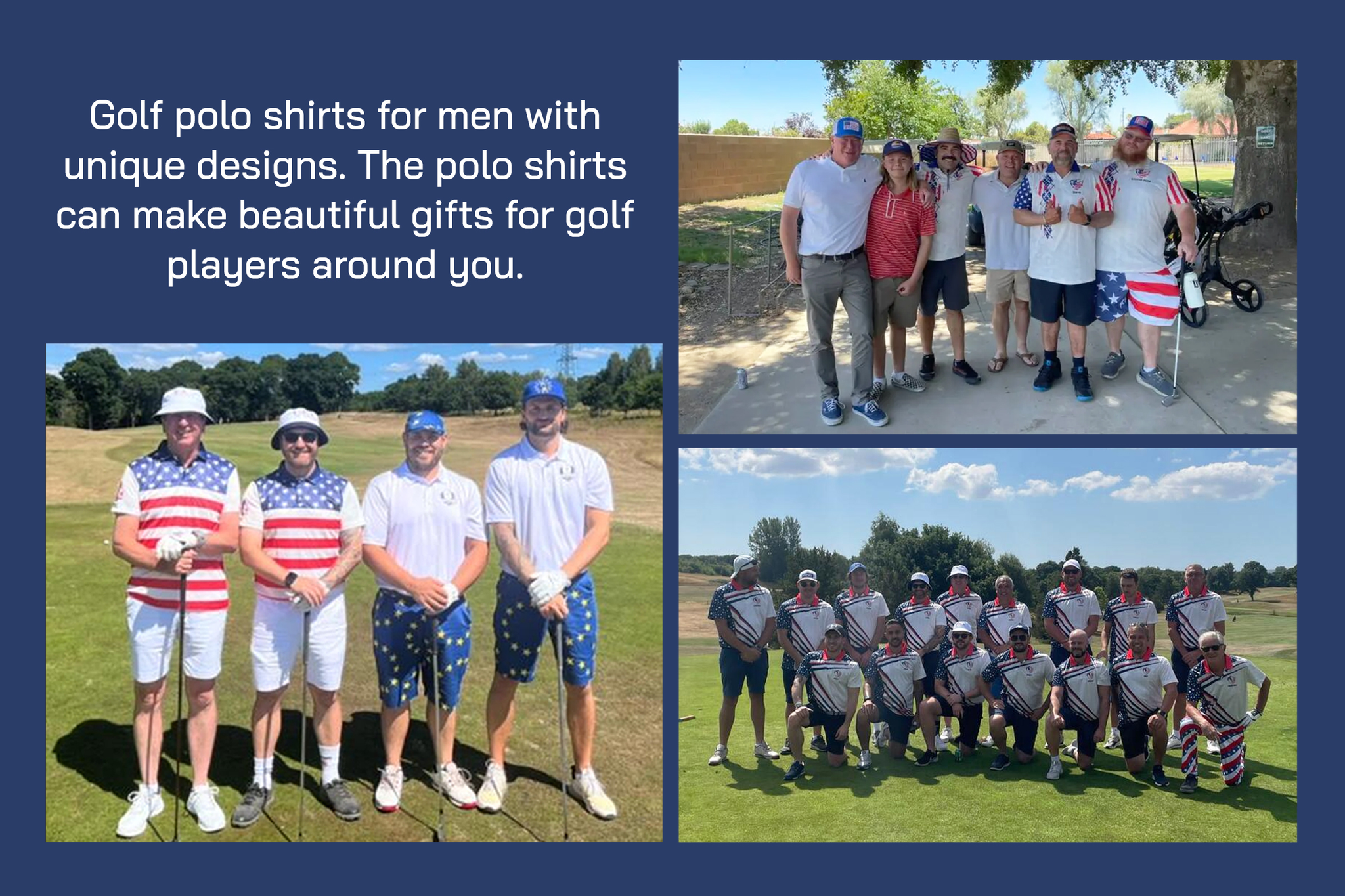 Lasfour Personalized Funny Golf Shirts for Men, American Short Sleeve  Patriotic Golf Shirts for Dad, Grandpa, I Put It in Every Hole Golf Shirts