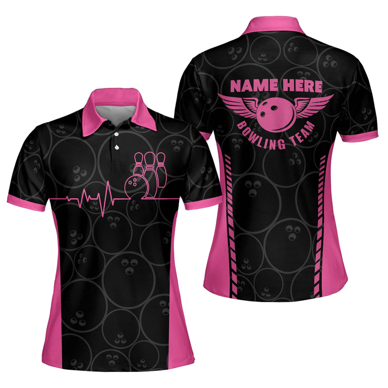 Personalized Pink Bowling Shirts for Women, Custom Bowling Team Shirt ...