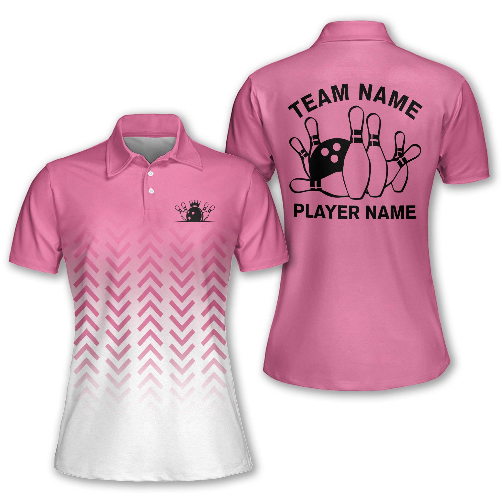 Personalized Pink Bowling Shirts for Women, Custom Bowling Team Shirt ...