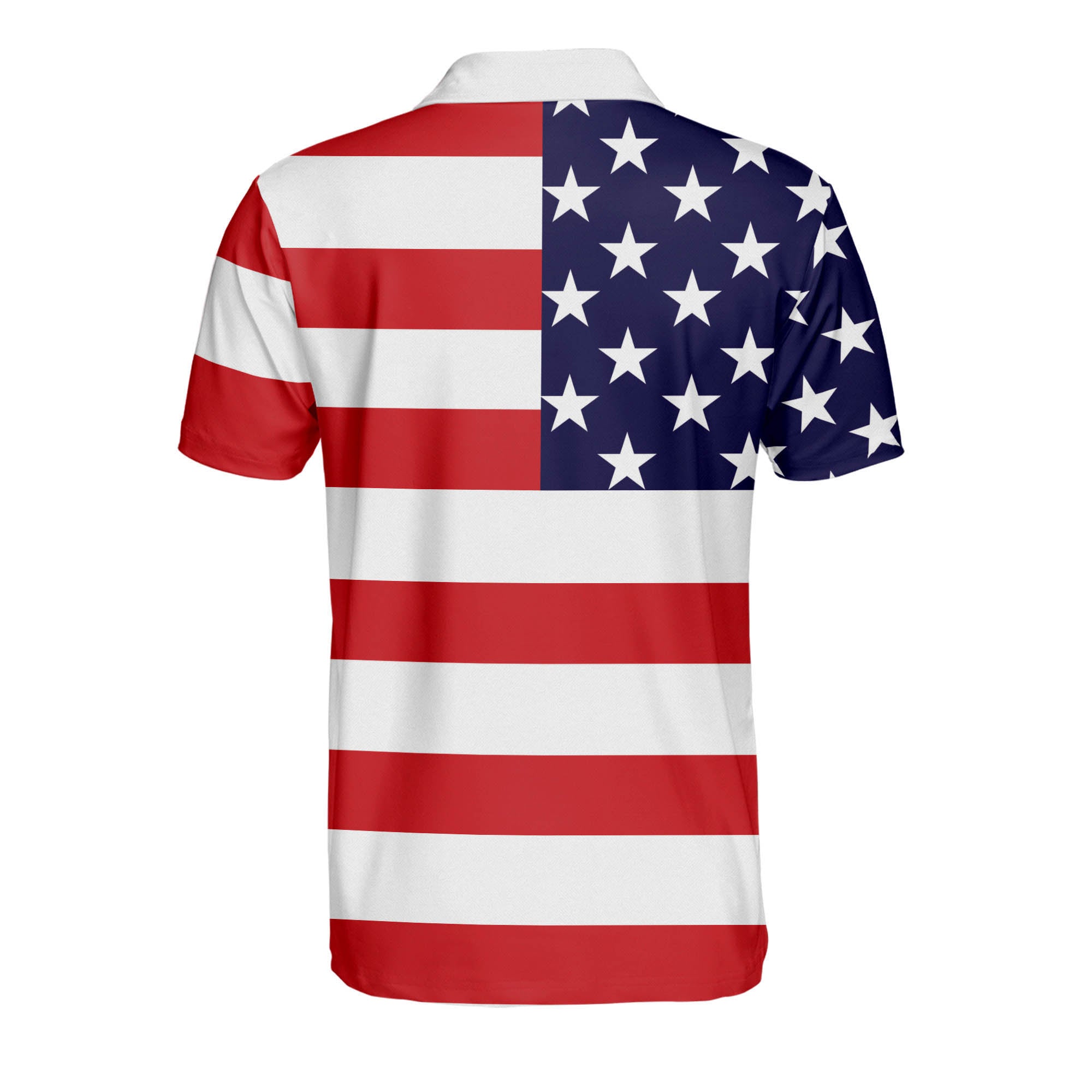 Lasfour American Eagle US Flag Colors Patriotic Men's Polo Shirt