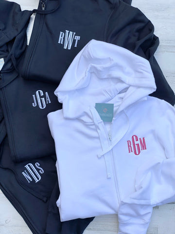 Monogram Zip-Through Hoodie - Ready to Wear