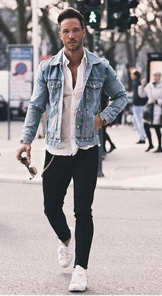 Veste en jean pour hommes