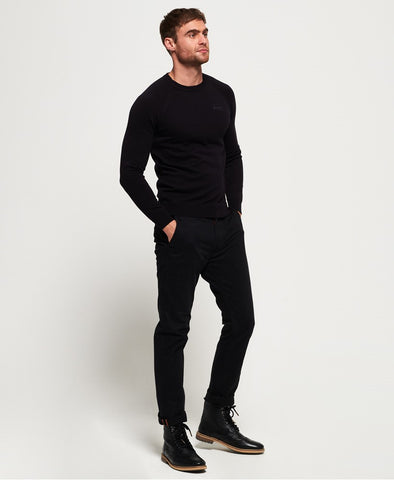 mens black long sleeve crew neck t shirt