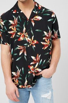 Chemise à fleurs pour hommes