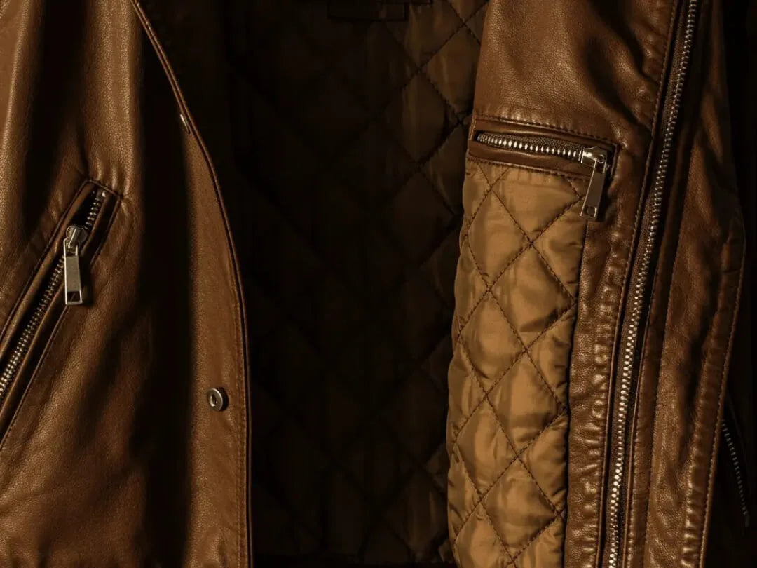Features in a Leather Jacket
