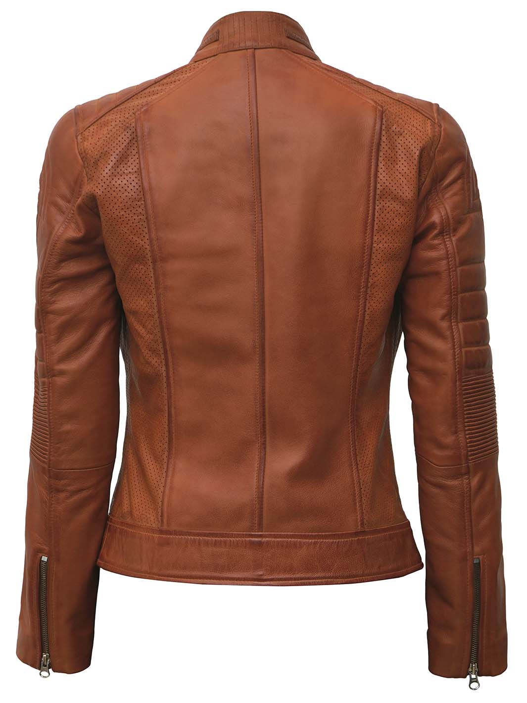 Women Black Leather Trucker Jacket | Motorcycle Style – Decrum