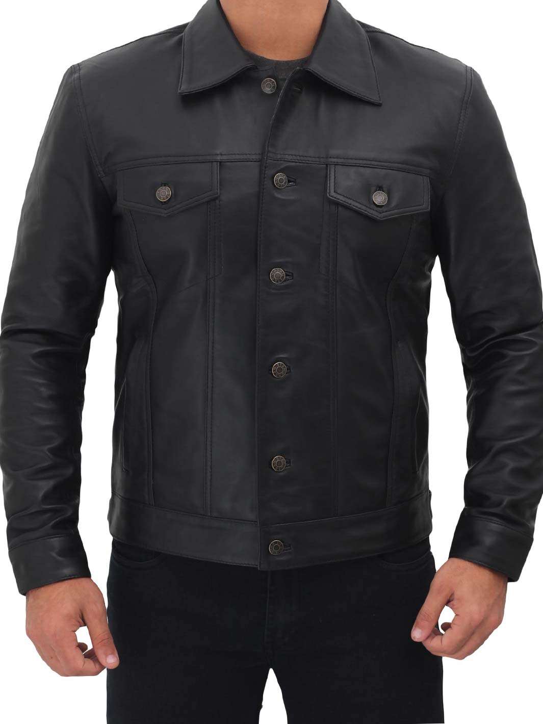 Mens Fernando Leather Jacket | Real Leather | Decrum
