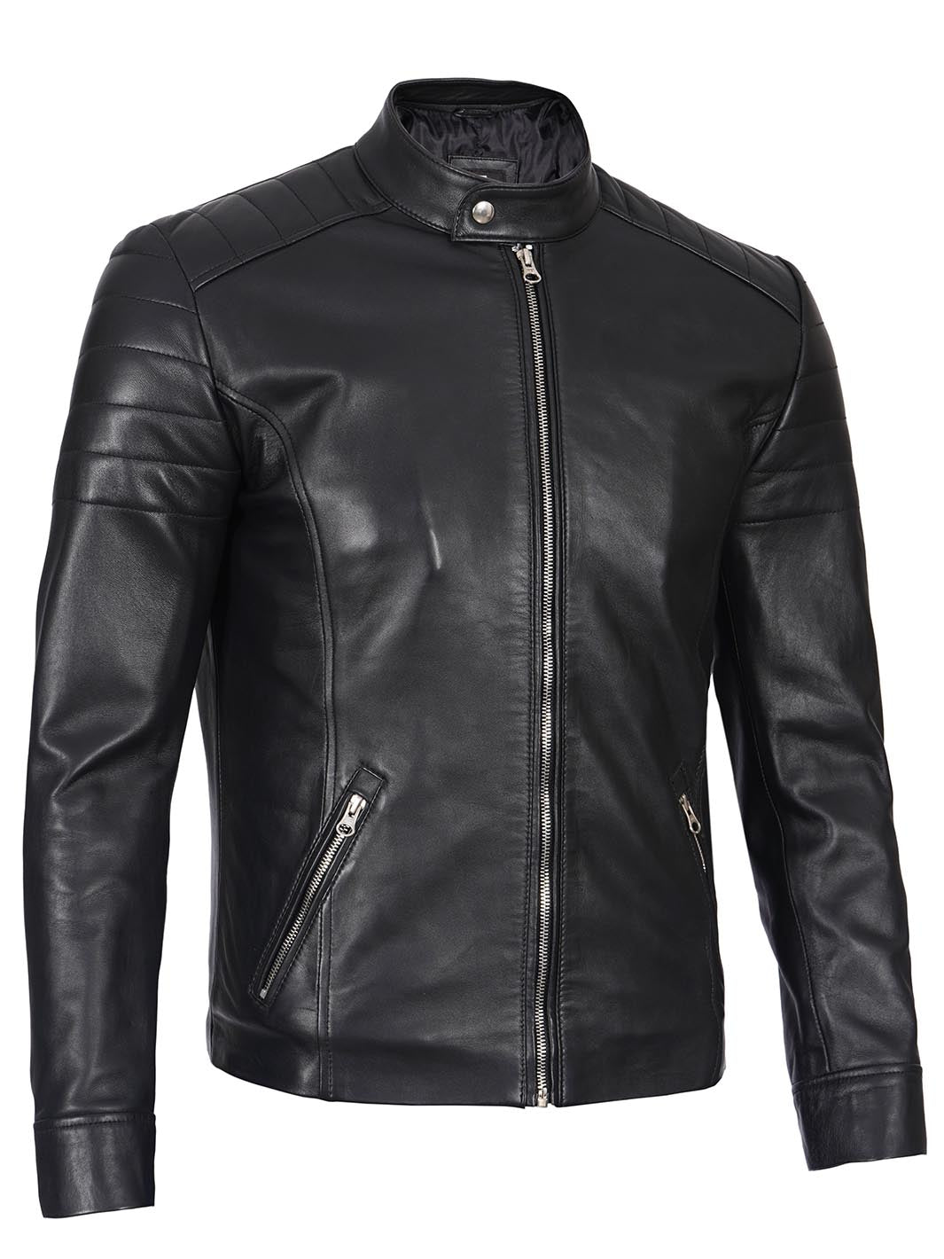 Carrie Men Black Leather Jacket | 100% Real Leather | Decrum