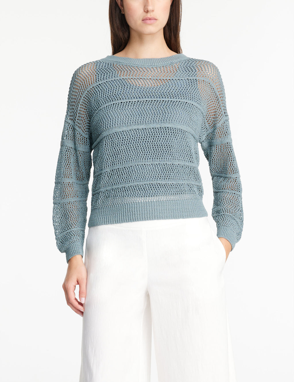 Green long sweater - seamless by Sarah Pacini