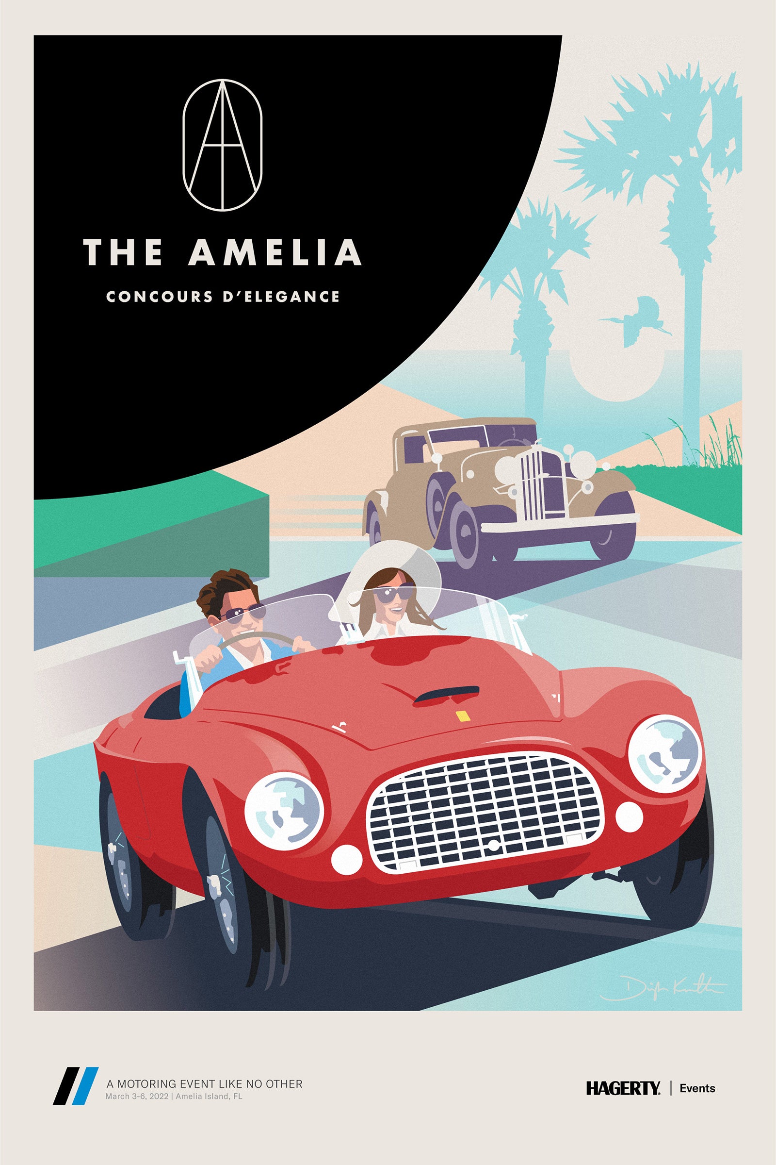 Dwight Knowlton The Amelia Concours d'Elegance Poster Hagerty