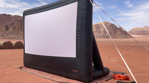 Open Air Cinema Pro 20' Screen with rear inflatable legs