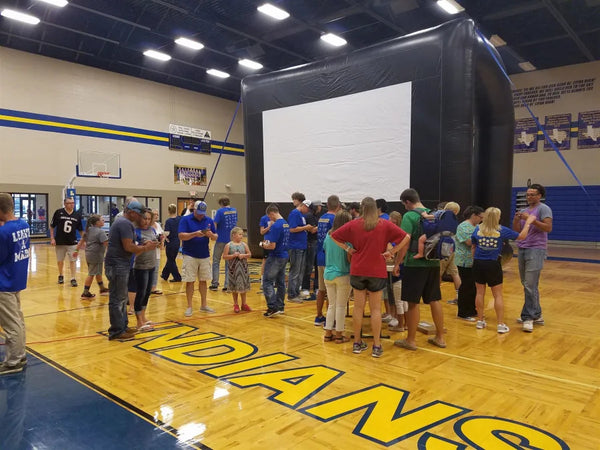 Inflatable Screen inside the gym