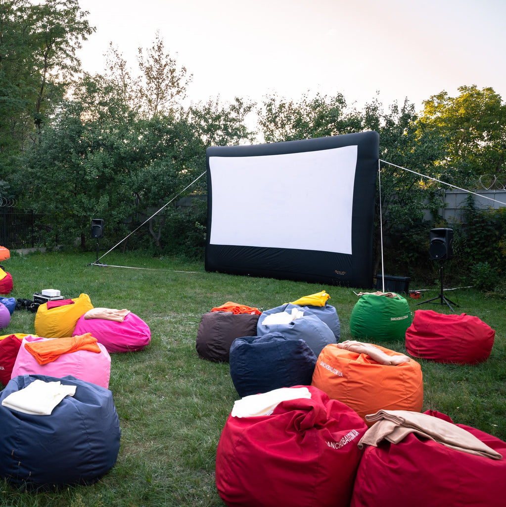 Bean bags for outdoor movie party