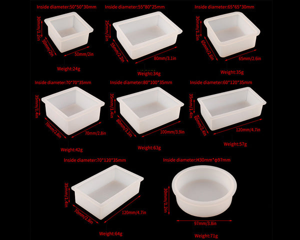 Square Resin Mould Cube Silicone Moulds Resin Casting Moulds for DIY C