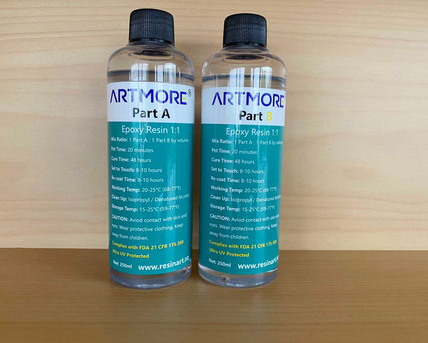 Heat Resistant Epoxy Resin - 1:1 by Weight 1kg Kit Artmore for Jewelry