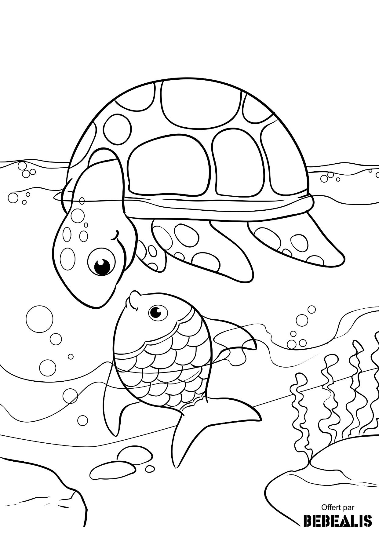 Coloriages Gratuit Pour Enfants Les Animaux Aquatiques