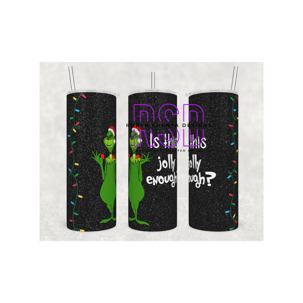 Engraved 40oz Tumbler Wrap Grinch Leopard, Christmas Theme