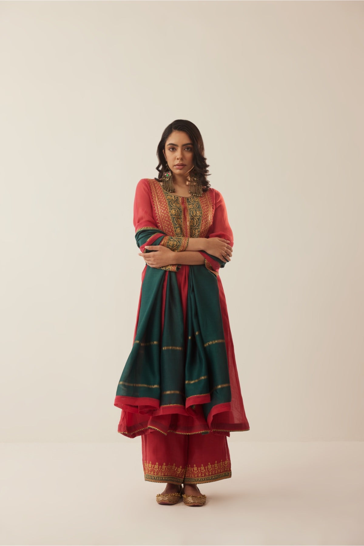 Swati Vatssa In Khushi Co-Ord Set Red