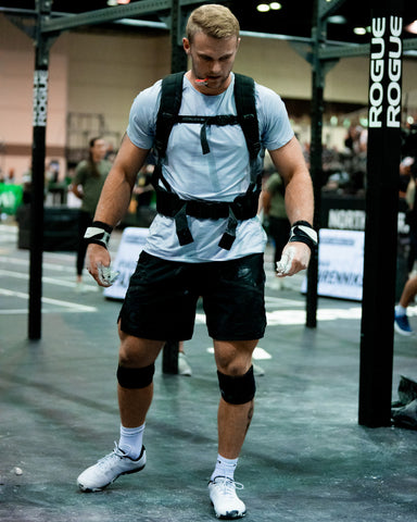 Dallin Pepper, who is an AIRWAAV athlete, competes at the CrossFit Semifinals with the performance mouthpiece