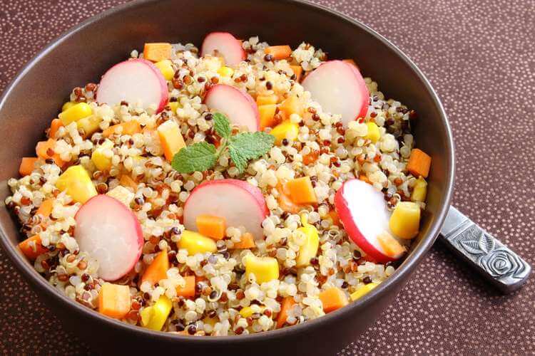 carbohydrate rich quinoa dish
