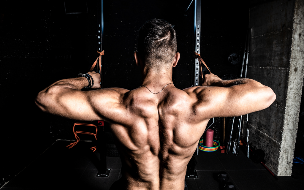 Man doing back workout