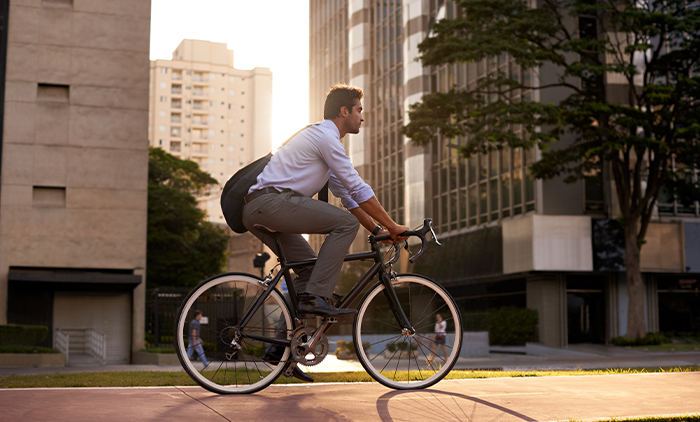 man cycling