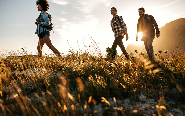 People walking to burn belly fat