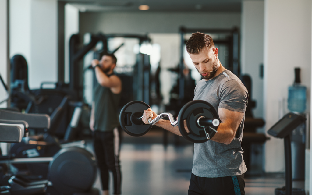 Man doing strength training