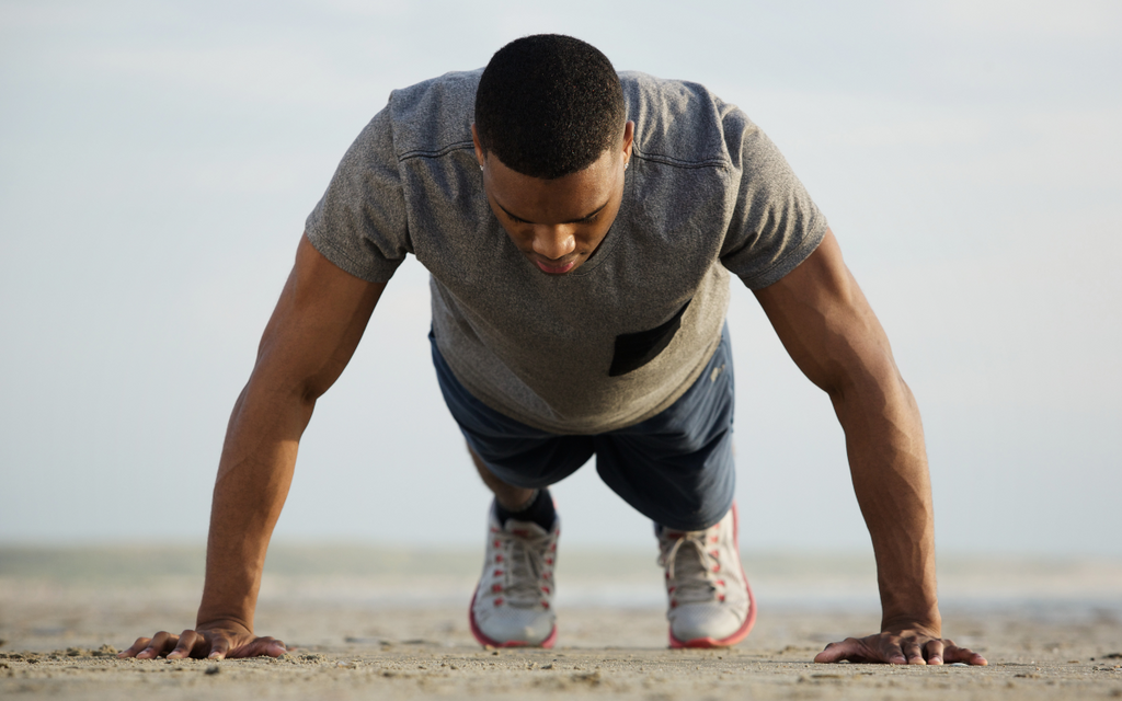 Man doing push ups