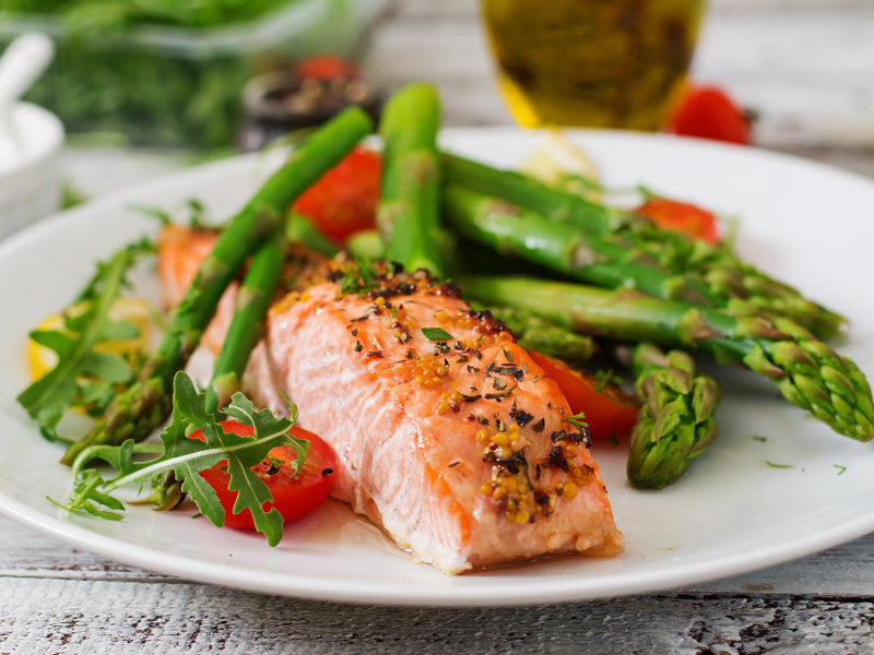 Salmon and asparagus