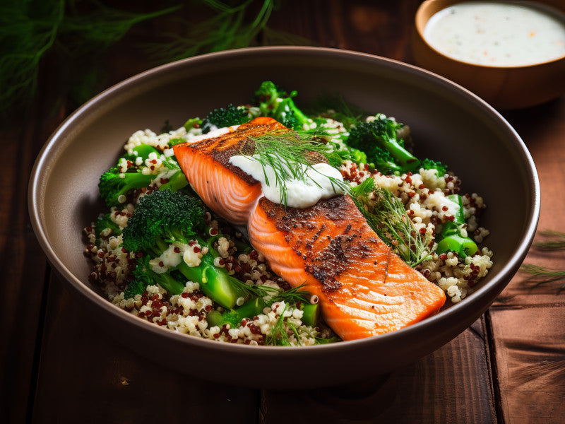 Salmon and quinoa